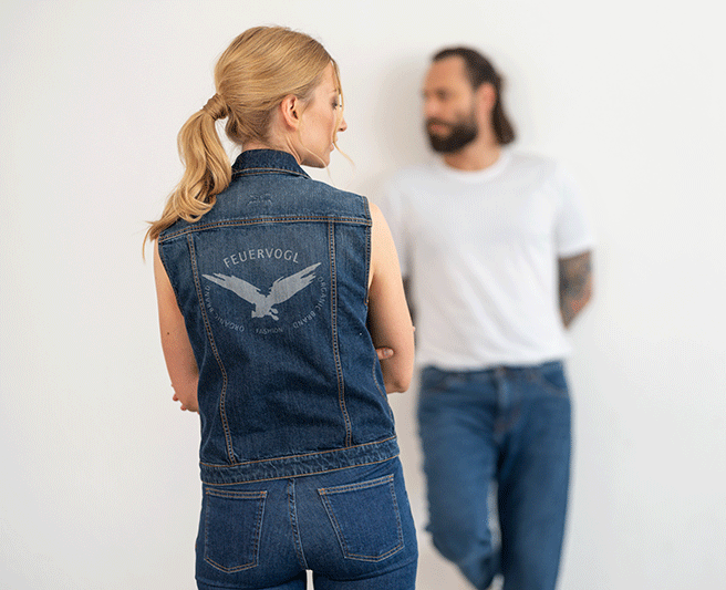 Mann und Frau mit Mode von Feuervogl